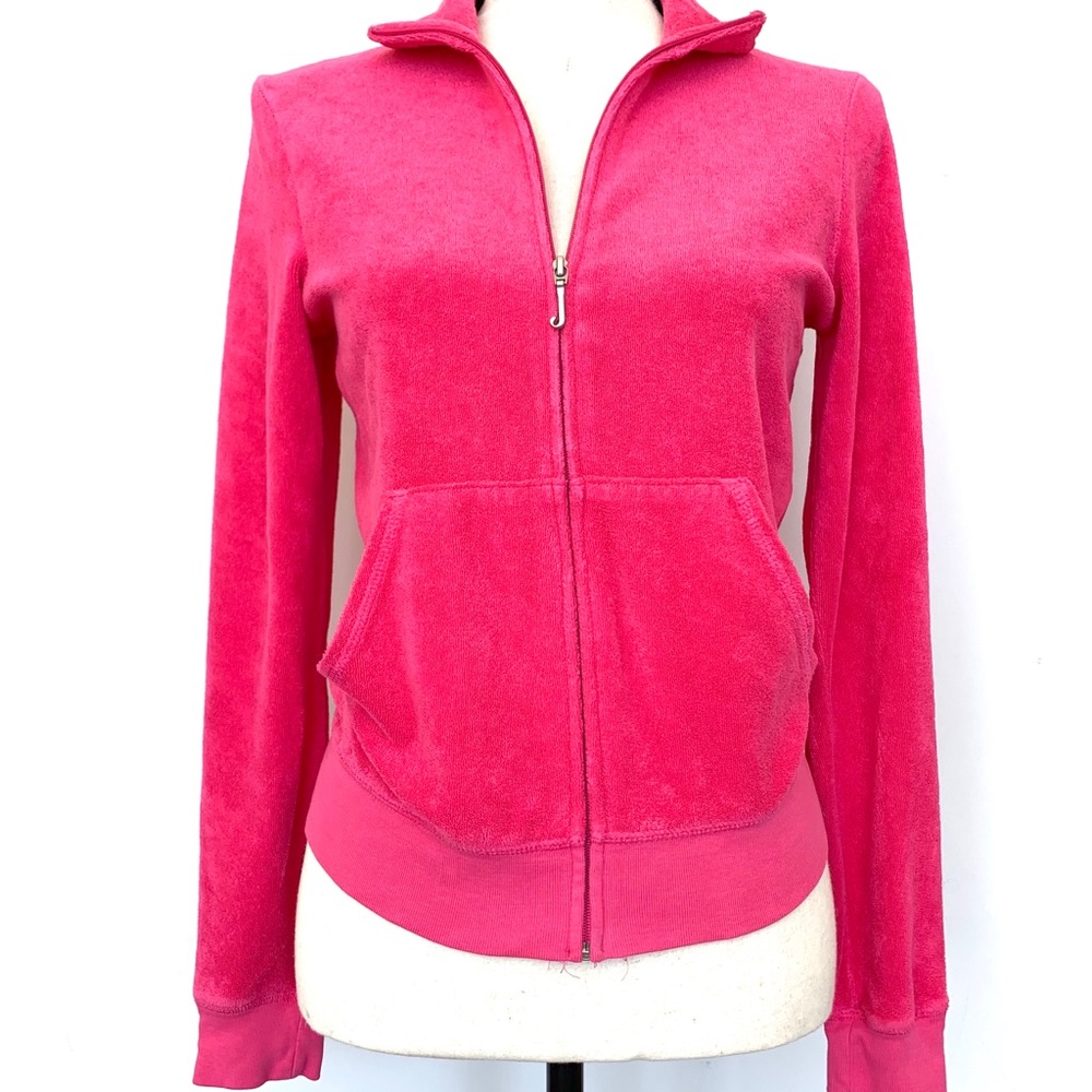 Pink Long Sleeved ZipUp Juicy Top